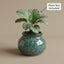 Green Textured Ceramic Planter Pot 11.5cm – Elegant Indoor Decorative Plant Holder