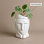 Modern Face Ceramic Planter 19.5cm – Tall Artistic Indoor Decorative Pot