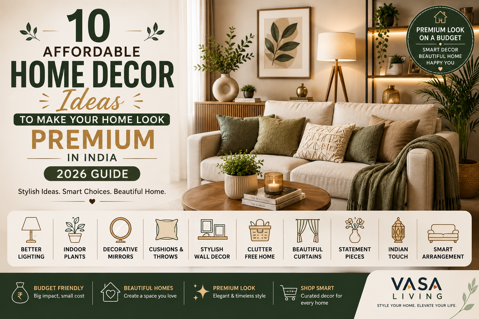 10 Affordable Home Decor Ideas to Make Your Home Look Premium in India (2026 Guide)