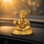 Bal Krishna Namaste Resin Idol (White & Gold) – Cute Baby Krishna Décor Statue