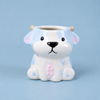 Cute Dog Ceramic Planter Pot – Adorable Animal Pot for Succulents & Desk Décor