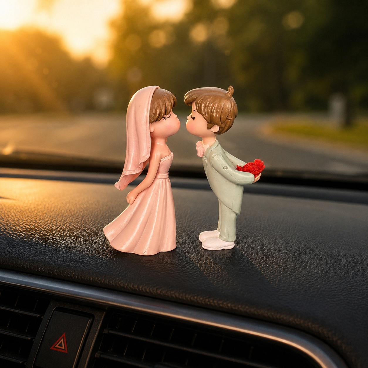 Mini Cute Couple Resin Showpiece Romantic Love Figurine (2 Variants)