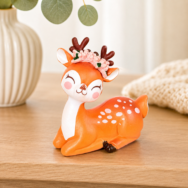 Mini Cute Deer Resin Showpiece Kawaii Animal Figurine