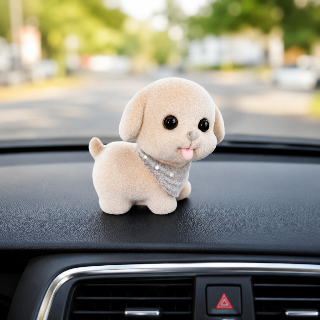 Cute Puppy Resin Showpiece Mini Dog Figurine for Home Decor