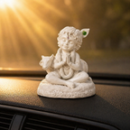 Bal Krishna Namaste Resin Idol (White & Gold) – Cute Baby Krishna Décor Statue