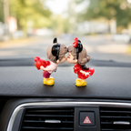 Mini Cartoon Couple Resin Showpiece Cute Love Figurine