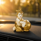 Makhan Chor Bal Krishna Resin Idol – Butter Pot Baby Krishna Décor Statue