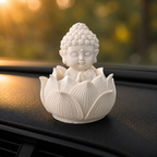 Baby Buddha Resin Lotus Showpiece for Home Decor & Meditation