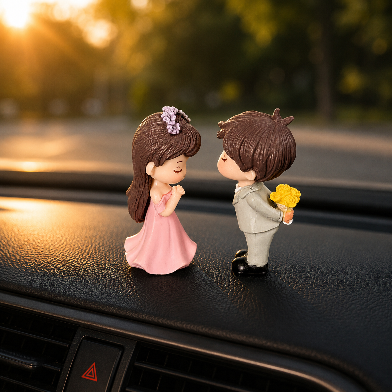 Mini Cute Romantic Couple Resin Showpiece Love Figurine