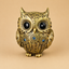 Premium Decorative Owl Resin Showpiece with Evil Eye – Gold & Ivory Variants