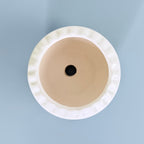 Minimal White Ceramic Planter Pot – Round Indoor Plant Pot for Succulents & Home Decor