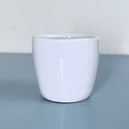 Minimal White Ceramic Plant Pot – Small Indoor Planter for Succulents & Desk Decor