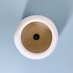 Minimal White Ceramic Planter Pot – Modern Indoor Plant Pot with Drainage Hole