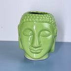 Buddha Face Ceramic Planter Pot – Large Decorative Indoor Plant Pot with Drainage Hole