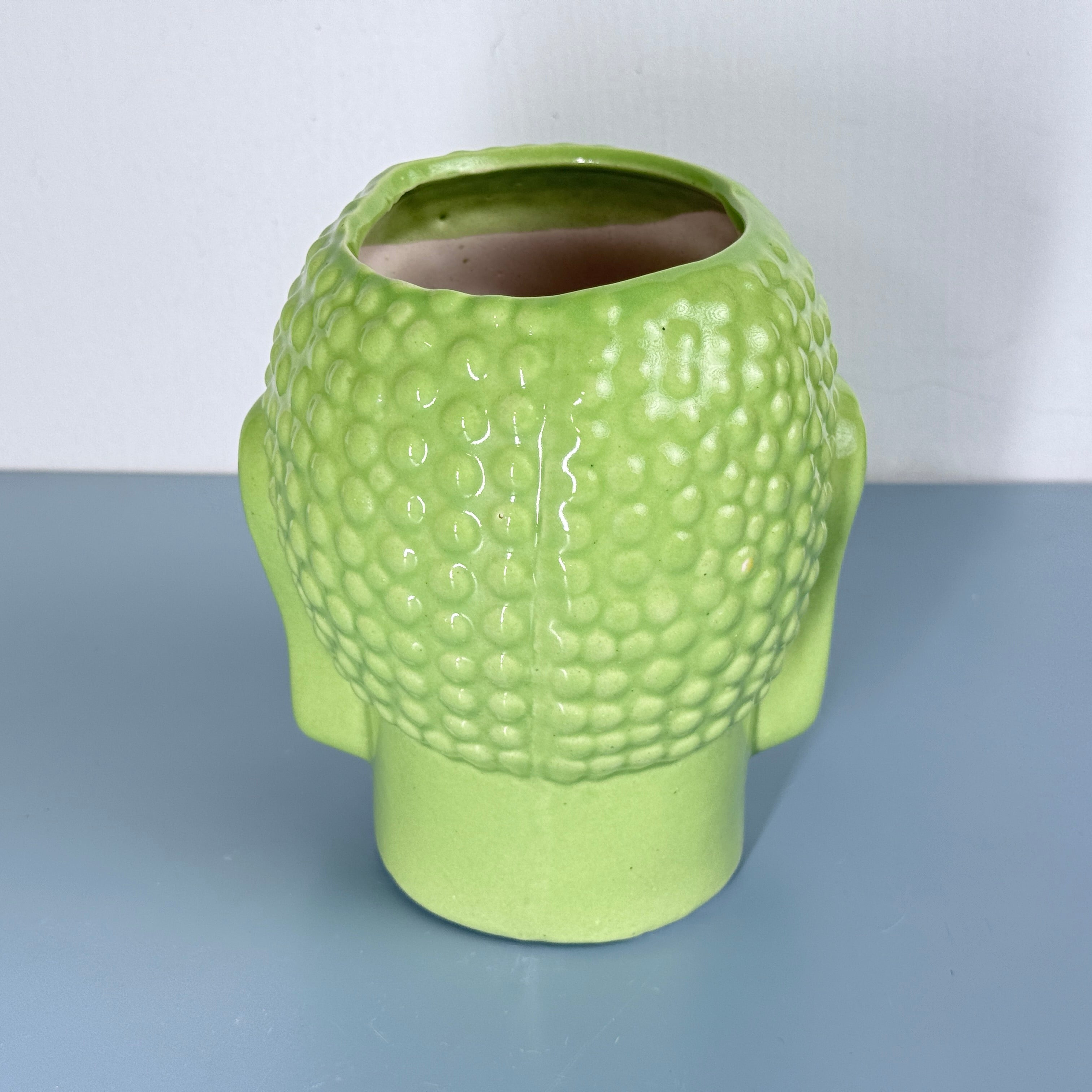 Buddha Face Ceramic Planter Pot – Large Decorative Indoor Plant Pot with Drainage Hole