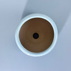 Glossy Round Ceramic Planter Pot – Modern Indoor Plant Pot with Drainage Hole
