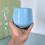 Glossy Round Ceramic Planter Pot – Modern Indoor Plant Pot with Drainage Hole