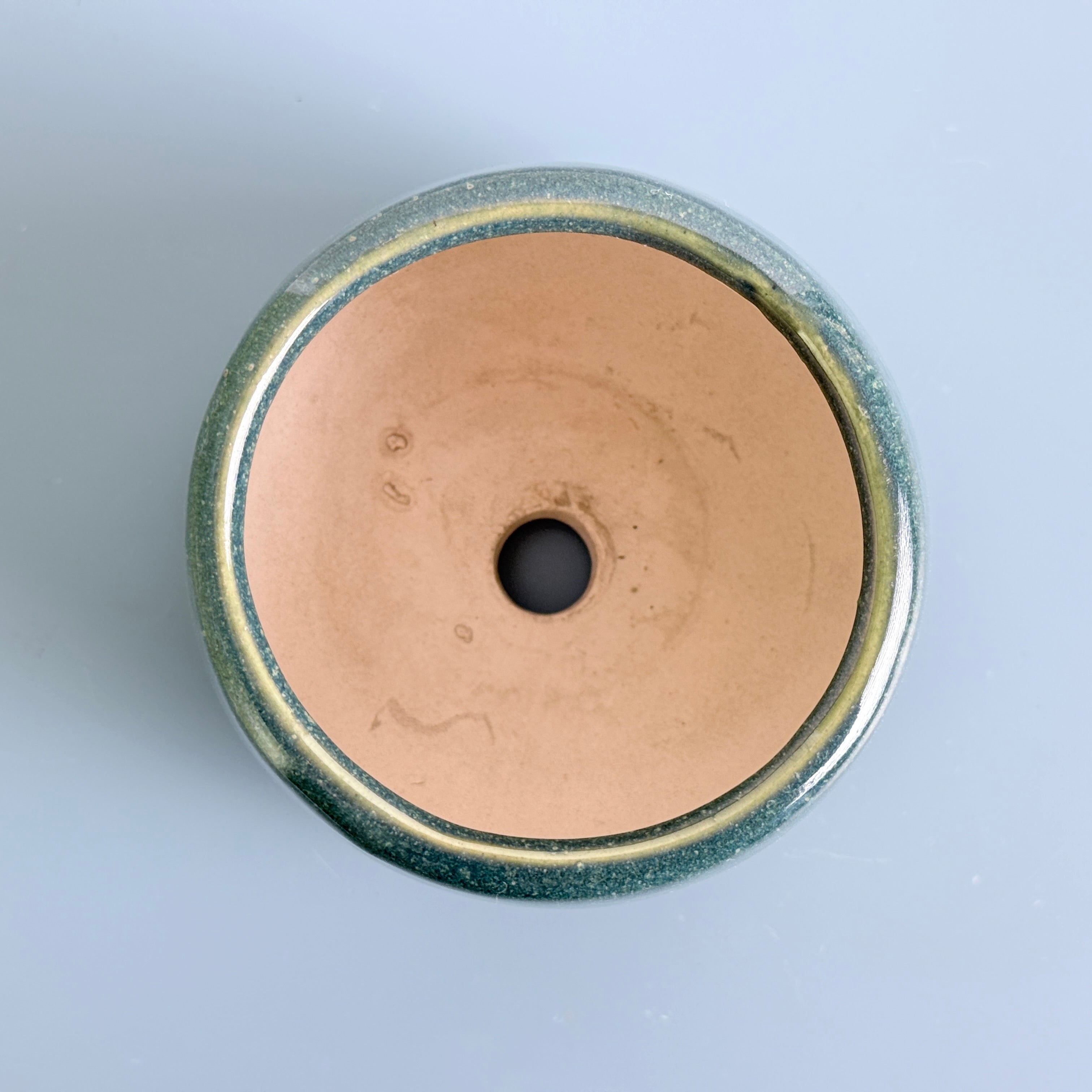 Glossy Round Ceramic Planter Pot – Modern Indoor Plant Pot with Drainage Hole