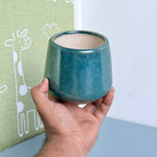 Glossy Round Ceramic Planter Pot – Modern Indoor Plant Pot with Drainage Hole