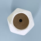 White Speckled Ceramic Planter Pot 13cm – Modern Minimal Indoor Plant Holder