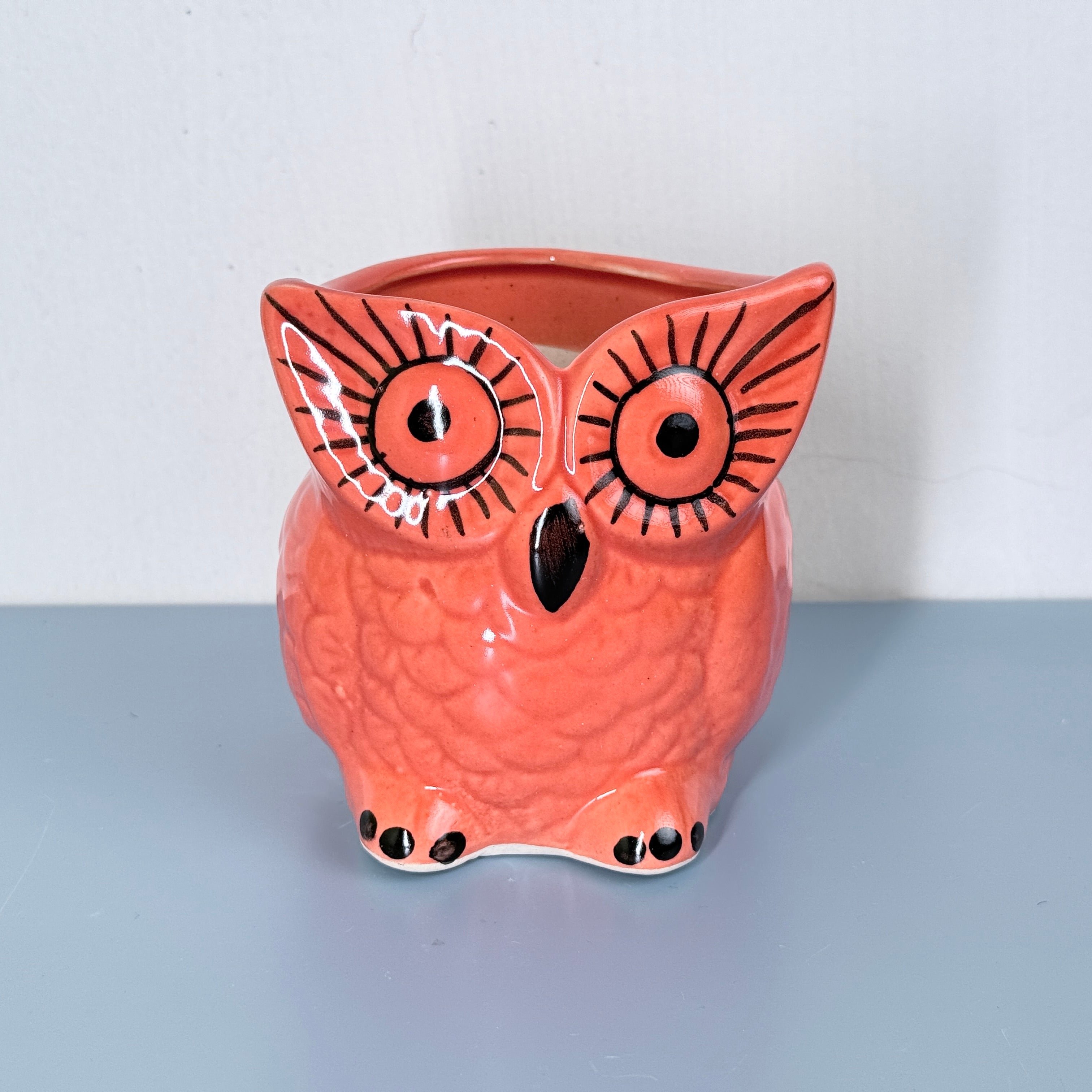 Owl Ceramic Planter Pot 10.5cm – Cute Decorative Indoor Plant Holder
