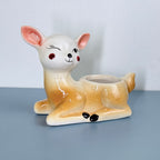 Winking Deer Ceramic Planter Pot 20.3cm – Cute Decorative Indoor Animal Planter
