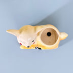 Winking Deer Ceramic Planter Pot 20.3cm – Cute Decorative Indoor Animal Planter