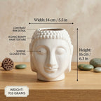 Buddha Face Ceramic Planter Pot – Large Decorative Indoor Plant Pot with Drainage Hole