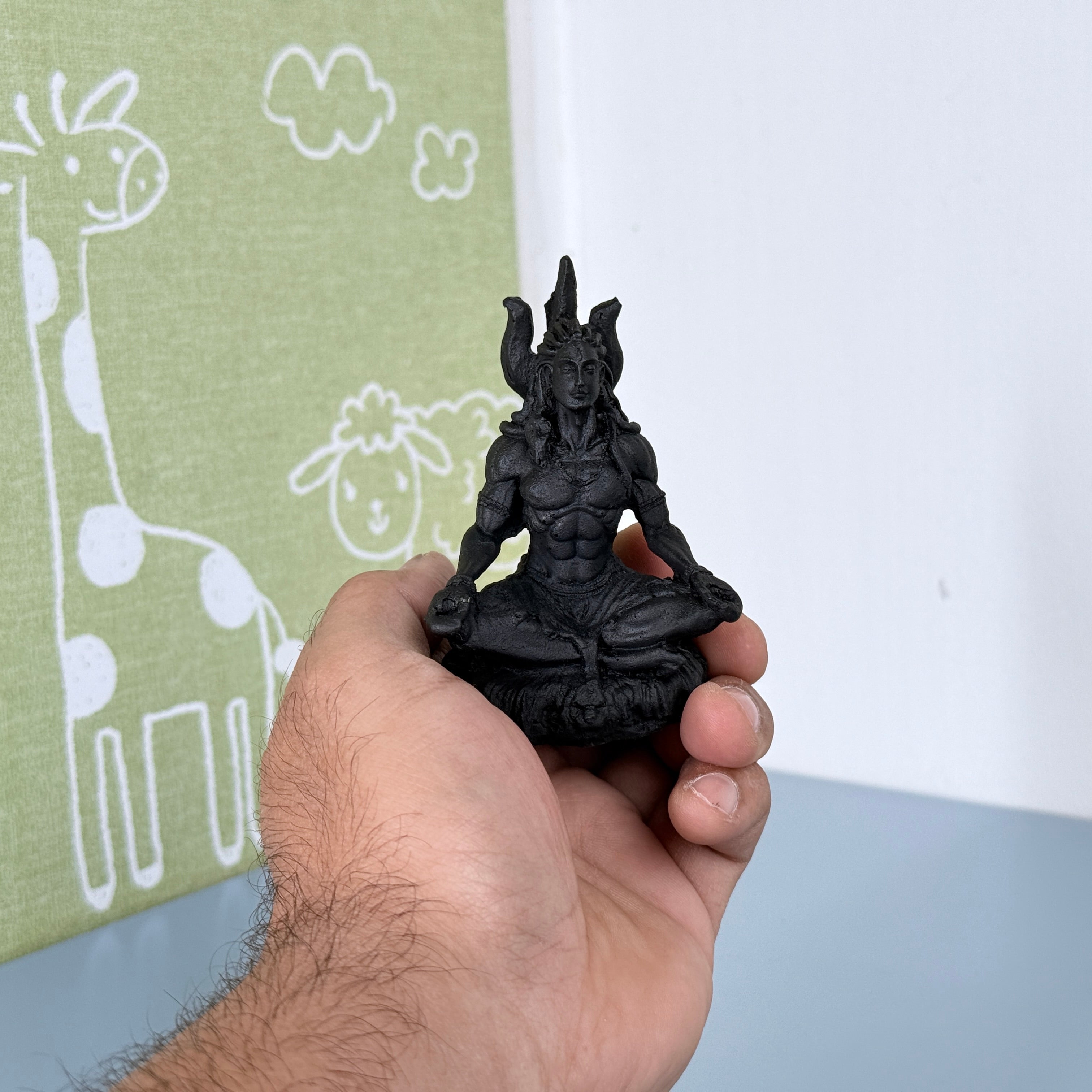 Meditating Shiva Resin Idol – Mini Lord Shiva Spiritual Decor Statue