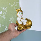 Makhan Chor Bal Krishna Resin Idol – Butter Pot Baby Krishna Décor Statue