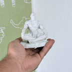 Lord Hanuman Meditation Resin Idol (Black & White) – Calm Spiritual Décor Statue