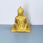 Lord Hanuman Gold Meditation Resin Idol – Large Premium Spiritual Temple Statue