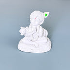 Bal Krishna Namaste Resin Idol (White & Gold) – Cute Baby Krishna Décor Statue