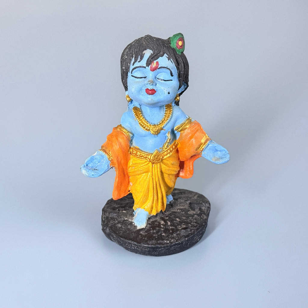 Cute Bal Krishna Resin Idol – Standing Baby Krishna Spiritual Décor Statue
