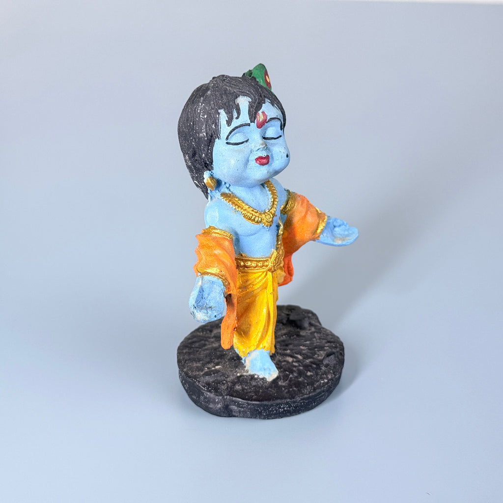 Cute Bal Krishna Resin Idol – Standing Baby Krishna Spiritual Décor Statue