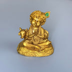 Bal Krishna Namaste Resin Idol (White & Gold) – Cute Baby Krishna Décor Statue