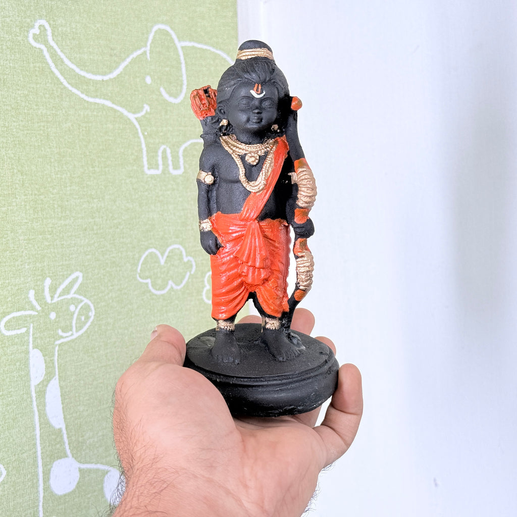 Bal Ram Resin Idol – Baby Lord Rama with Bow Spiritual Décor Statue