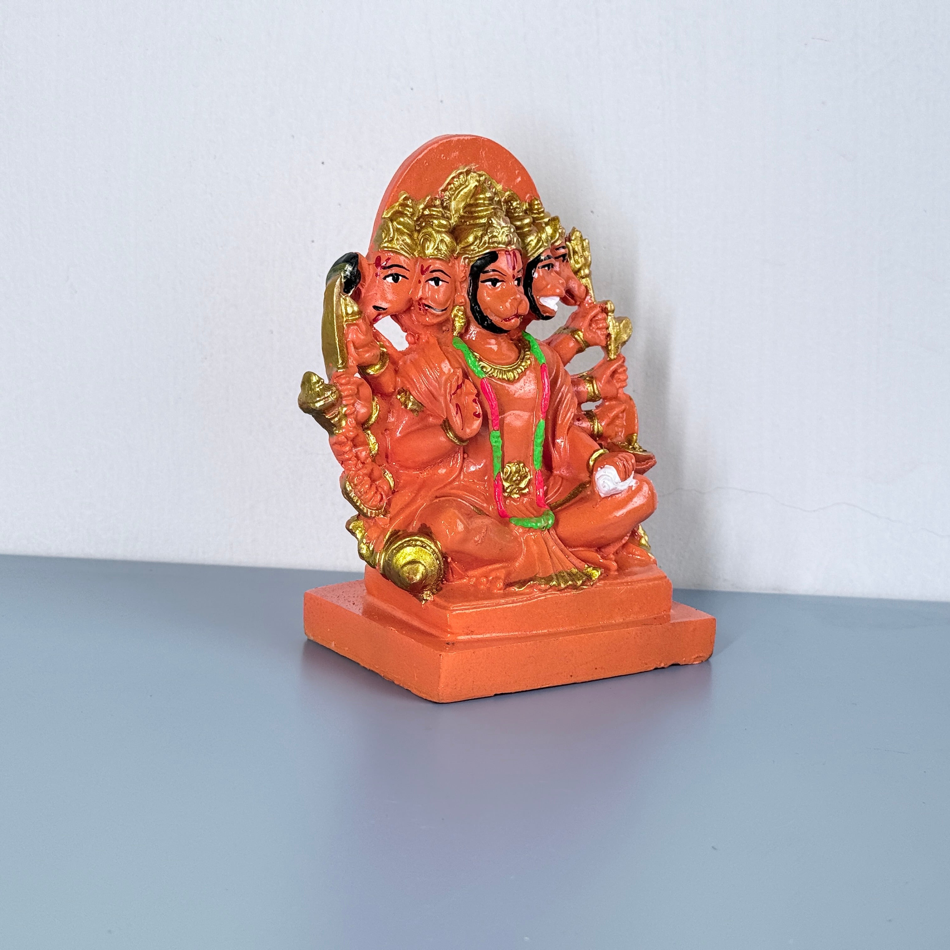 Panchamukhi Hanuman Resin Idol – Five Face Divine Protection Home Temple Statue