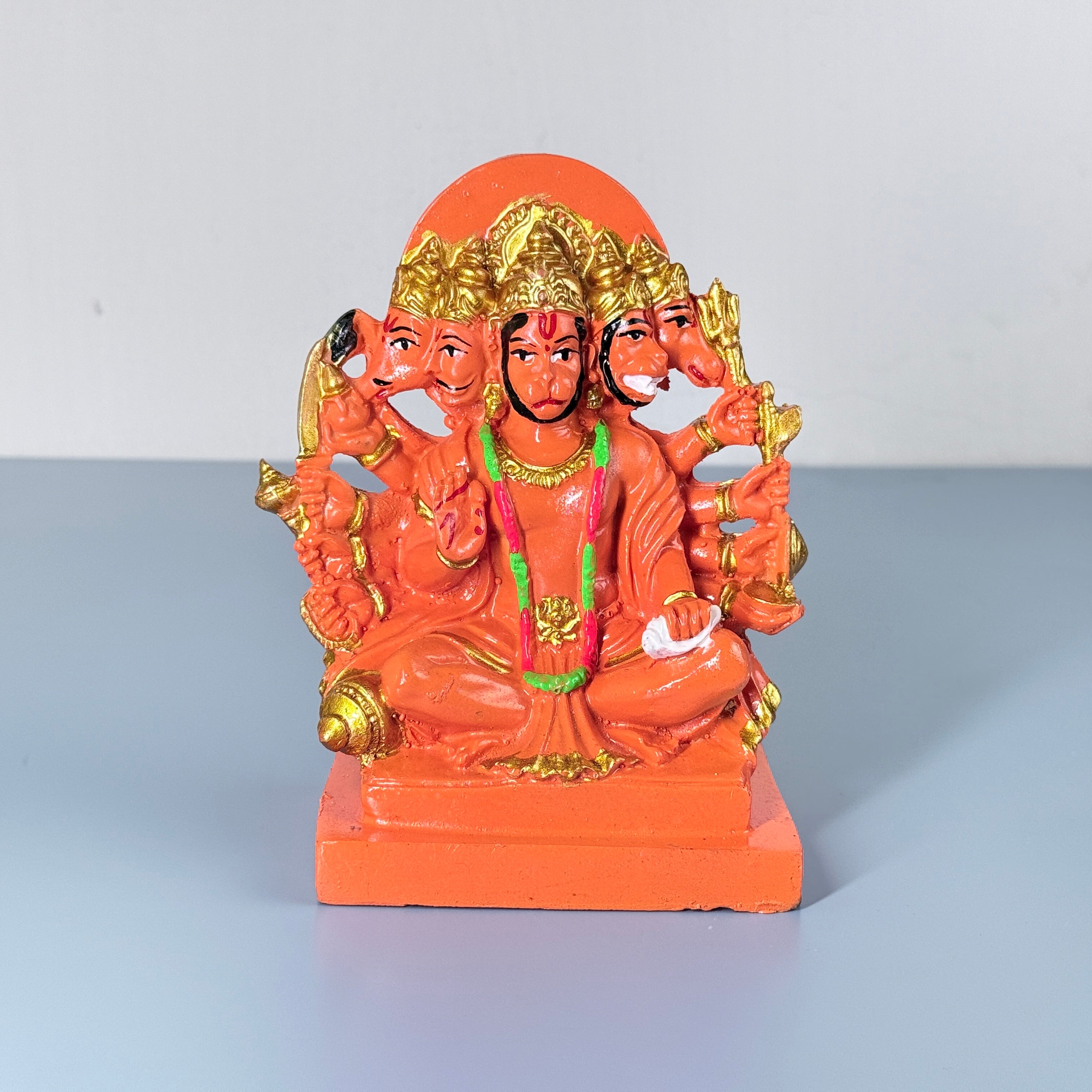 Panchamukhi Hanuman Resin Idol – Five Face Divine Protection Home Temple Statue