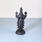 Lord Balaji Venkateswara Resin Idol – Black Finish Divine Home Temple Statue