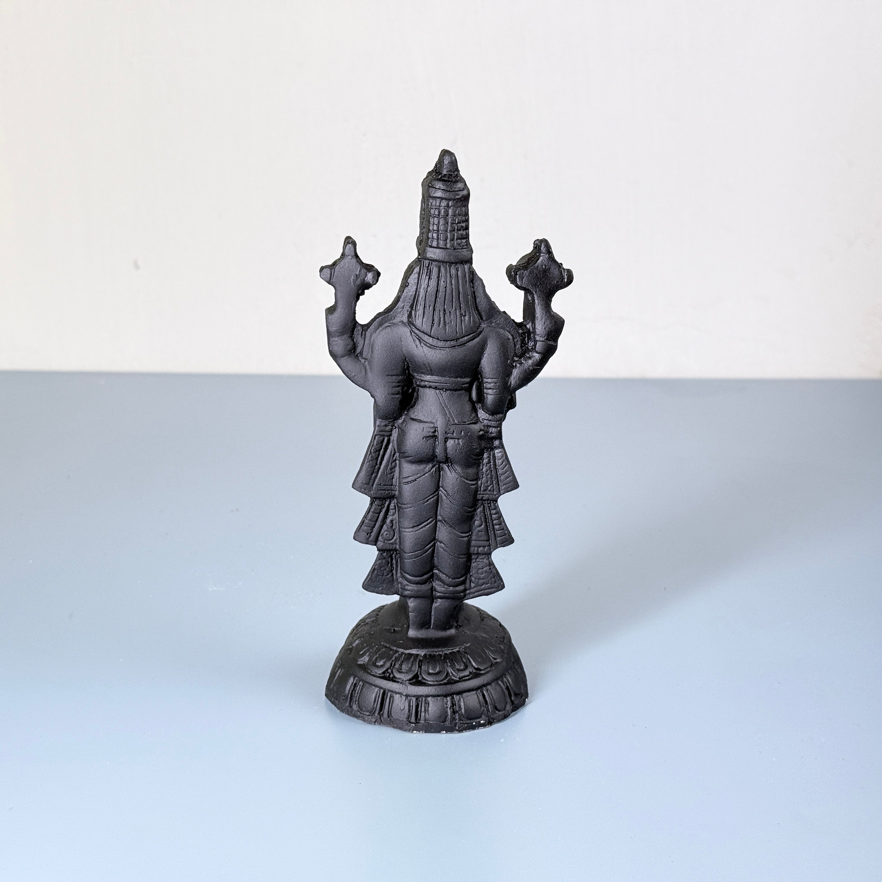 Lord Balaji Venkateswara Resin Idol – Black Finish Divine Home Temple Statue