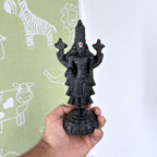 Lord Balaji Venkateswara Resin Idol – Black Finish Divine Home Temple Statue