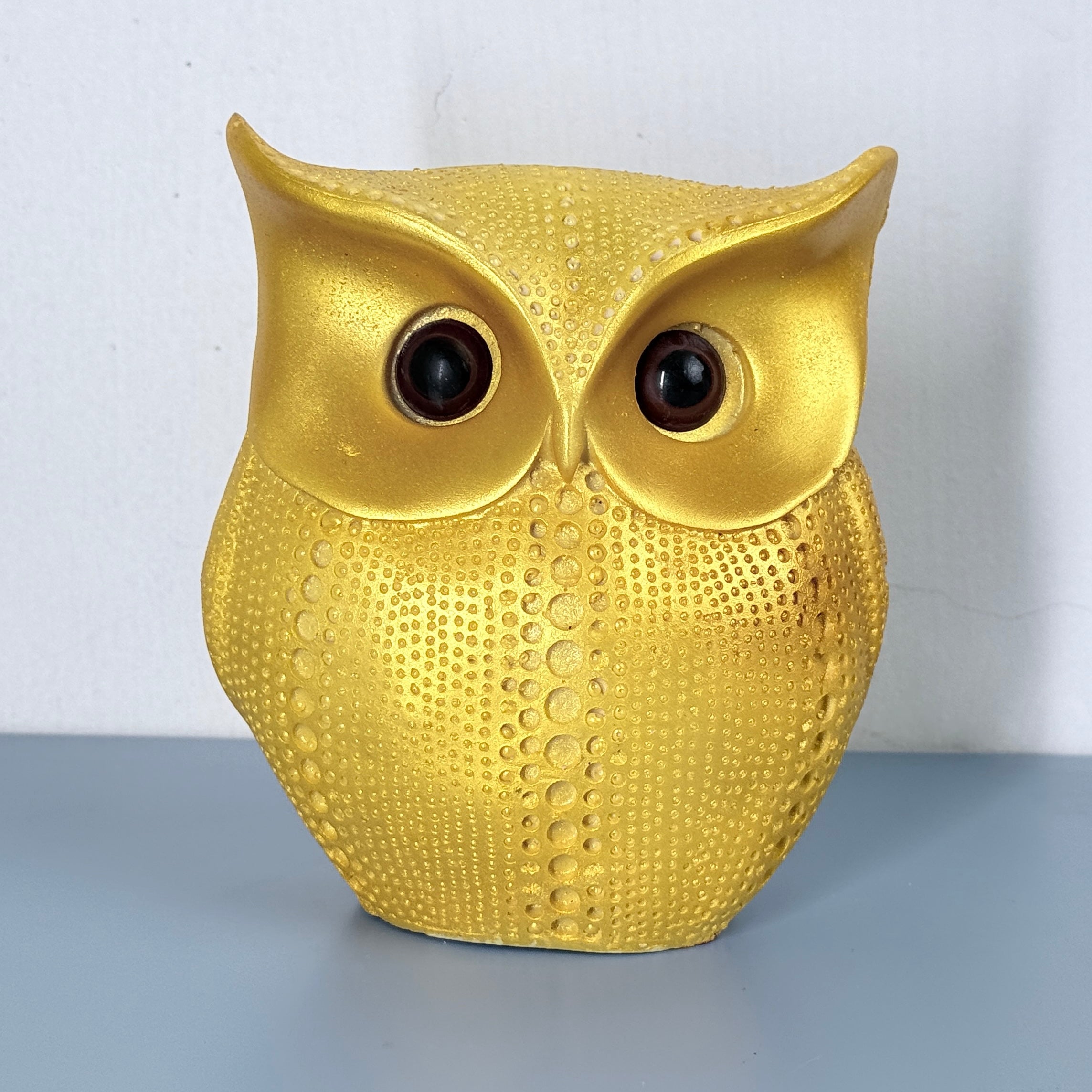 Premium Golden Owl Resin Showpiece for Home Décor & Office Decoration