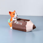 Cute Corgi Pencil Resin Planter Pot – Mini Cartoon Desk Decorative Succulent Holder