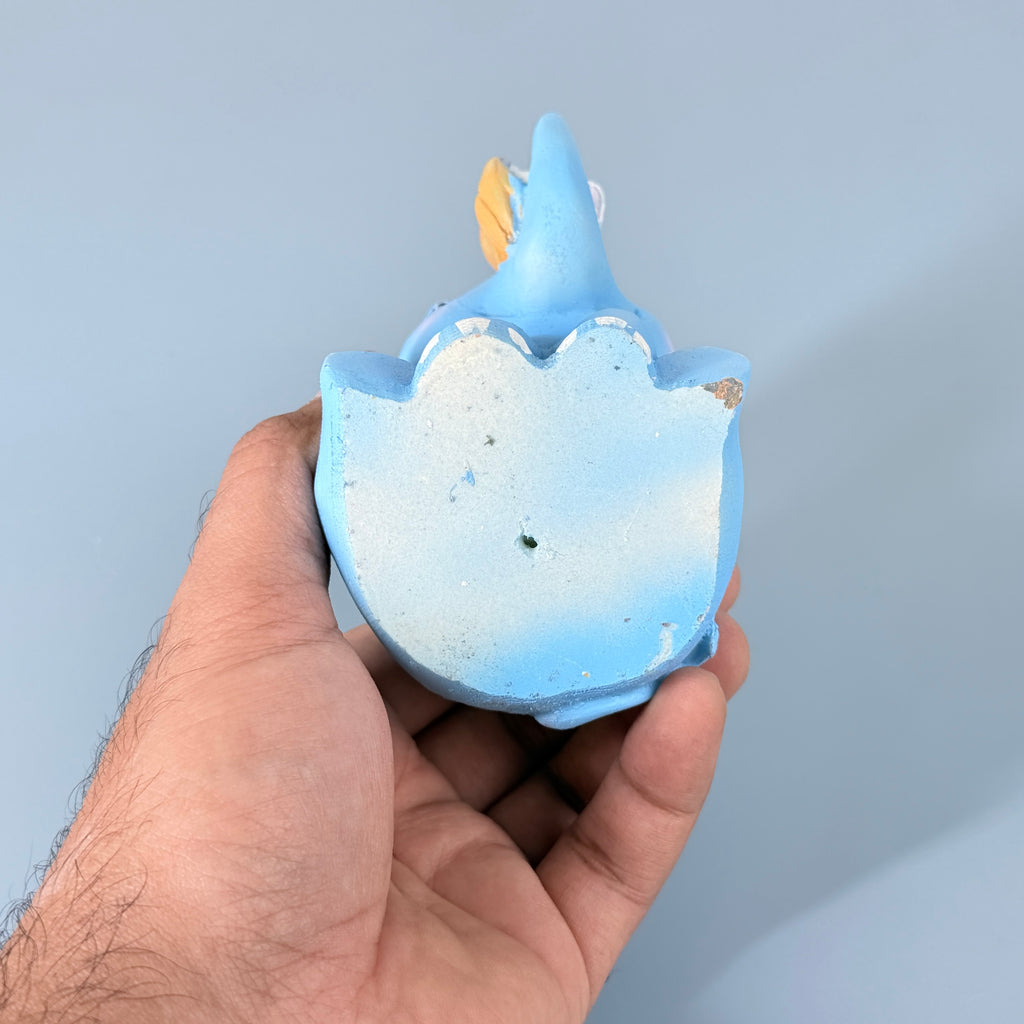 Cute Elephant with Girl Resin Planter Pot – Aesthetic Blue Mini Succulent Holder