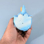Cute Elephant with Girl Resin Planter Pot – Aesthetic Blue Mini Succulent Holder