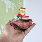 Monk Reading Books Resin Planter Pot – Mini Study Theme Decorative Plant Holder