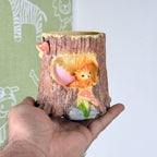 Tree Trunk Deer Resin Planter Pot – Mini Animal Wall Decorative Plant Holder