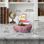 Monk Reading Books Resin Planter Pot – Mini Study Theme Decorative Plant Holder