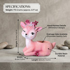 Cute Pink Deer Resin Planter Pot – Mini Floral Animal Decorative Succulent Holder